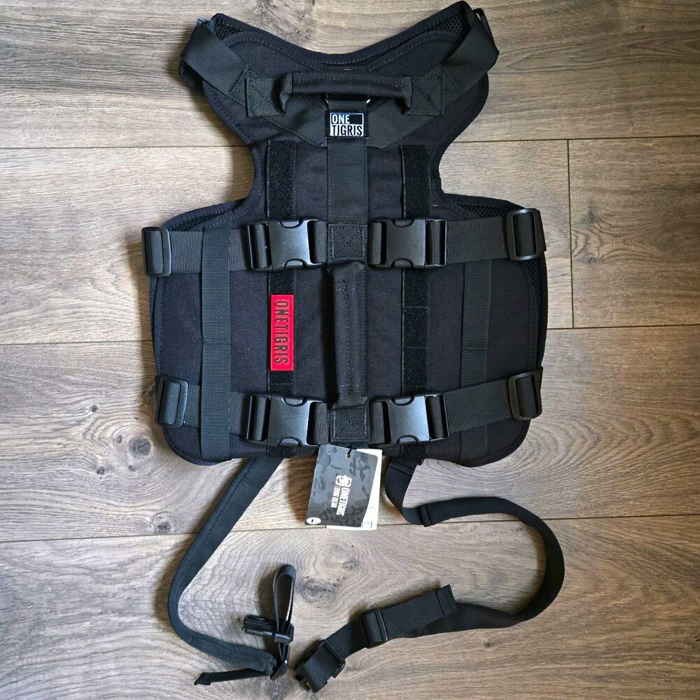 OneTigris Tactical Dog Lift Support Harness Rehab Vest Large Black NWT Duraflex